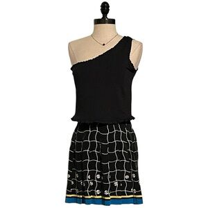 Vintage Tail Tennis Skirt With Grid Pattern And Tennis Balls - Size 8 - EUC